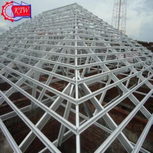 Galvanized Metal Roof Structure of a Factory or Warehouse