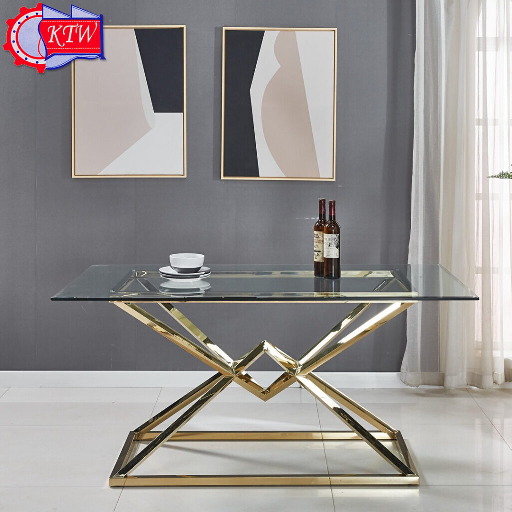 Glass and Metal Dining Tables Kuwait Techno Works